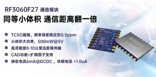 RF3060F27通信模塊 以小博大，通信距離翻倍的革新之作